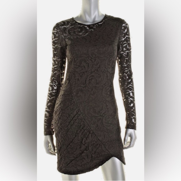 Parker ‘Shadow’ Illusion Lace Dress with Ruched Tulip Hemline - Picture 2 of 15